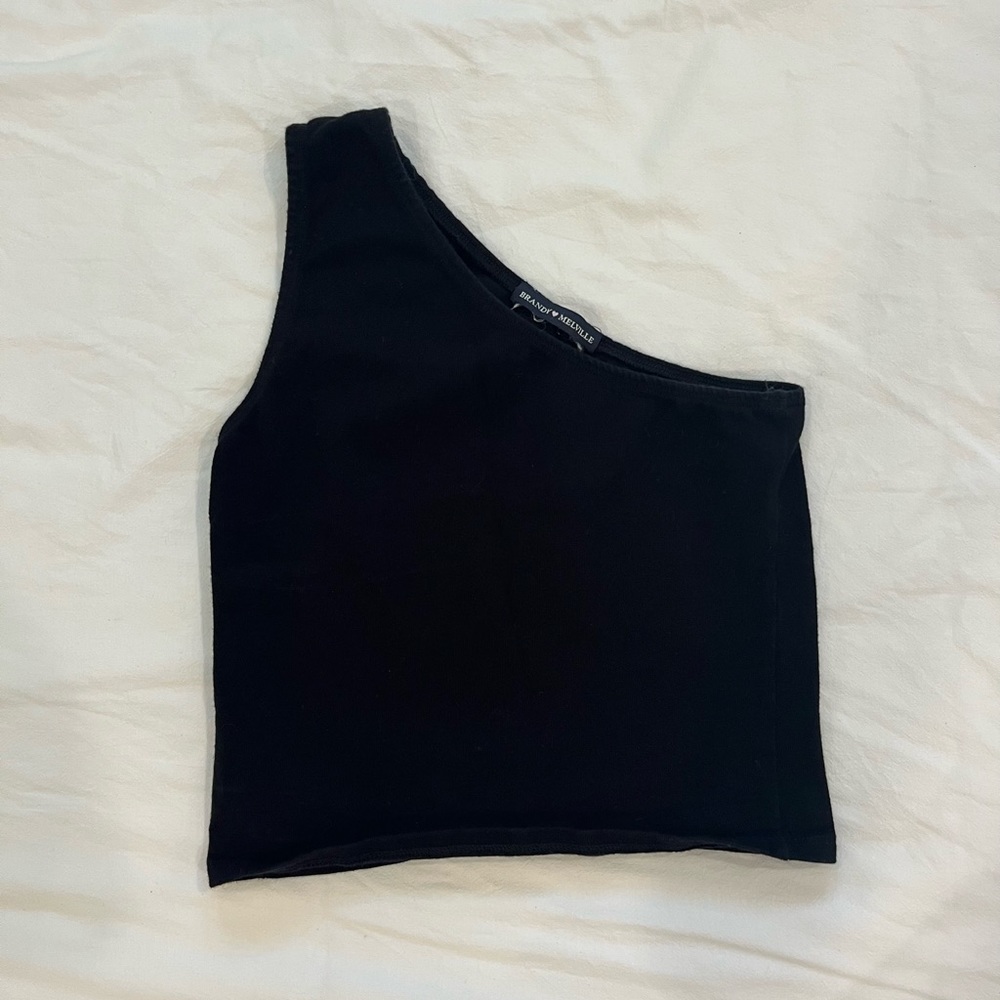 BRANDY MELVILLE one shoulder black top